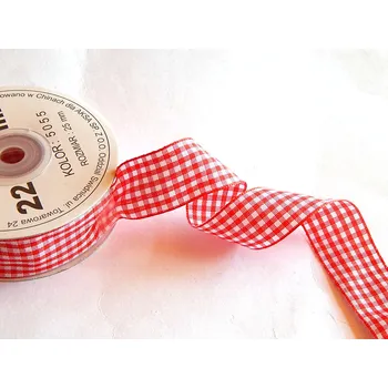 Stuha Stuha saténová károvaná, WK5055, šíře 38 mm / 1 metr