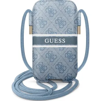 Pouzdro na mobilní telefon Guess Bag GUPHM4GDBL 6,1" Guess 4G Printed Stripe Pouch je pouzdro na telefon přes tělo. Produkt se vyznačuje jedním z nejznámějších motivů, které Guess používá. Pouzdro je pokryto emblémy 4G, které