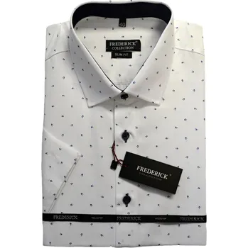 Pánská košile Pánská košile s krátkým rukávem - střih SLIM - vzor F704 - 38