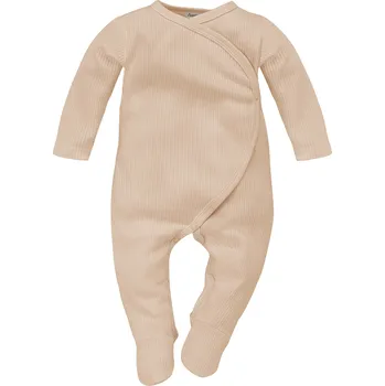 Pinokio dětský žebrovaný overal Lovely day - béžová Velikost: 68 100% bavlna