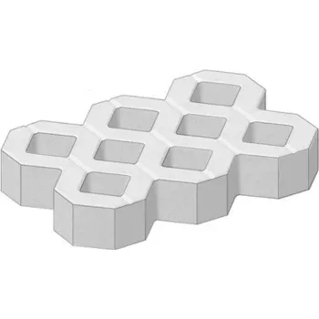 Dlažba CS-BETON Vegetační tvárnice malá 450x300x80 mm šedá