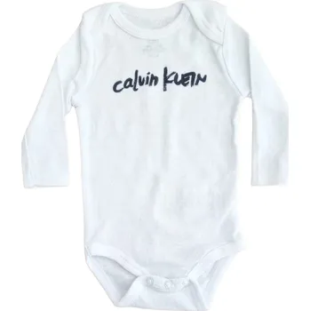 Calvin Klein bílé bodýčko s dlouhým rukávem 12 m