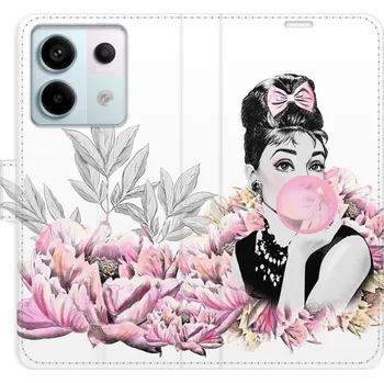 Pouzdro na mobilní telefon Flipové pouzdro iSaprio - Girl with bubble - Xiaomi Redmi Note 13 Pro 5G / Poco X6 5G