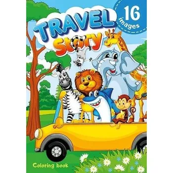 Set školních potřeb Kolorowanka A4 16 obrazków W podróży