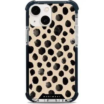 Pouzdro na mobilní telefon Odolný obal Mobiwear MagSafe Elite Bumper - Apple iPhone 13 Mini - DA50D Černé puntíky (Odolný kryt, pouzdro, obal Mobiwear Elite Bumper na mobil Apple iPhone 13 Mini - DA50D Černé puntíky, materiál Plast + TPU silikon + kov - zesílená ochrana telefonu,)