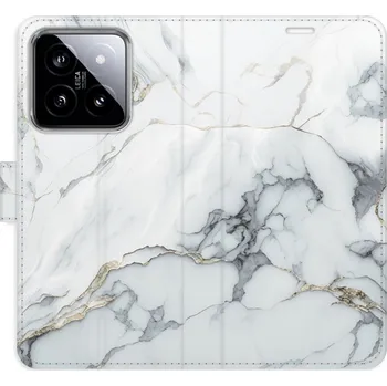 Pouzdro na mobilní telefon Flipové pouzdro iSaprio - SilverMarble 15 - Xiaomi 14