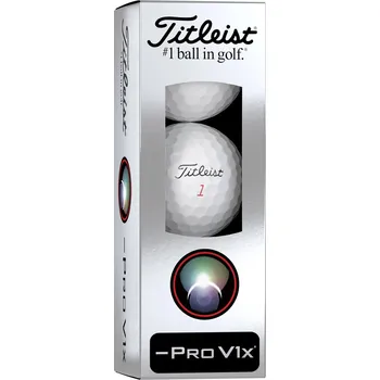 Golf Titleist Pro V1x Left Dash golfové míče - bílé 3 ks