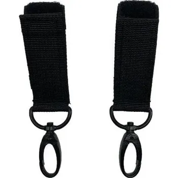 Příslušenství pro přepravu dětí Pinkie Úchyty na tašku ke kočárku Black 5170 /černá karabina