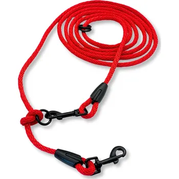 Vodítko pro psa PafDog® Přepínací nastavitelné vodítko 6mm, 11 délek, červené DÉLKA VODÍTKA: 1.5 metru