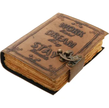 Karnevalový kostým Leather Journals Kožený deník WORK Hard, DREAM Big &amp; STAY Humble