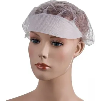 Jednorázová čepice PROFOD PD-PEAK / Jednorázová čepice s kšiltem - bílá L