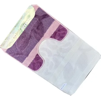 Koupelnová předložka Numberoplus Koupelnová a WC předložka Sereha 2ks - Fialové květiny Barva: vzor2