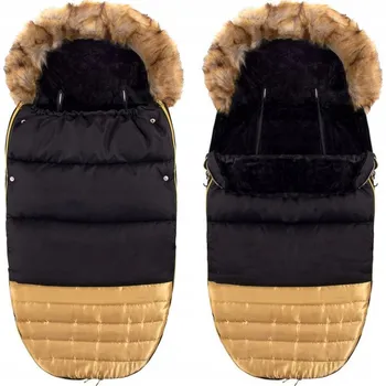 Fusak Zimní fusak s kožíškem 4v1 SPRINGOS MUFF černo-zlatý