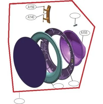 ADC76406415 - Komplet dveří pro pračku LG