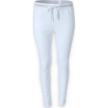 Dámské kalhoty Kalhoty džínové color Onado H2812 W barva: bílá, velikost: M