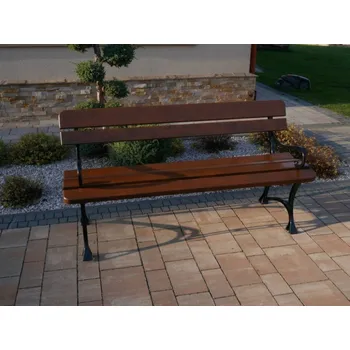 Zahradní lavice Litinová lavička LARA s područkami (Olše) Cypřiš