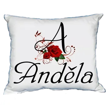 Dekorativní polštářek Polštář s dámským jménem ANDĚLA (polštářek dámské jméno )