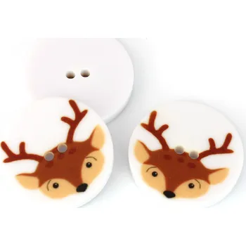 Knoflík Knoflík dvoudírkový - jelínek - 32" - 20,32mm