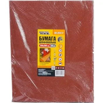 Brusný papír Voděodolný brusný papír 20ks MASTERTOOL P120 230x280 mm 08-2612-Р