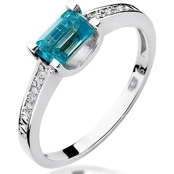 Hodinky Prsten Bonore - Bílé Zlato 585 - Topaz 0-65 ct 127603