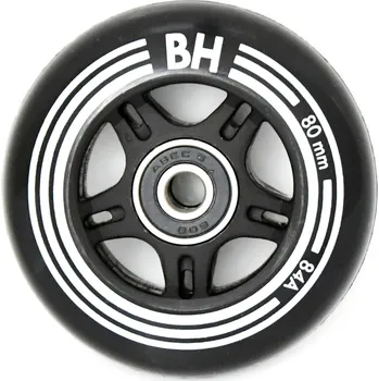 Kolečko k in-line bruslím In-line sada koleček BH Black 80mm 84A 8 ks + 16 ks ložisek ABEC 5