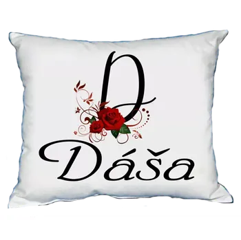 Dekorativní polštářek Polštář s dámským jménem DÁŠA (polštářek dámské jméno )
