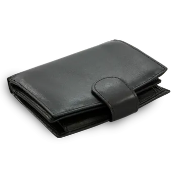 Peněženka Černá dámská kožená peněženka se zápinkou 511-9075-60