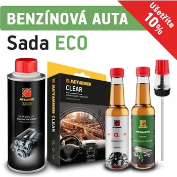aditivum Metabond Set aditiv pro benzínové motory - Metabond ECO 250ml + Metabond CL 250ml + Metabond Megalene 250ml + Metabond CLEAR + Profesionální dávkovací hlava