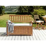 Sedací polštář na lavičku bílý poutka na zavázání podložka odolná vůči UV záření Beliani