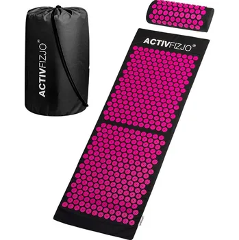 ACTIVESHOP Akupresní podložka ACTIVFYZIO velká s polštářem růžová
