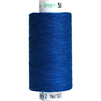 Nit Snový svět (54) Lněná nit na paličkování TEX33x2 modrá