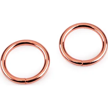 Kroužek Ø25 mm, barva 8 růžové zlato tmavá