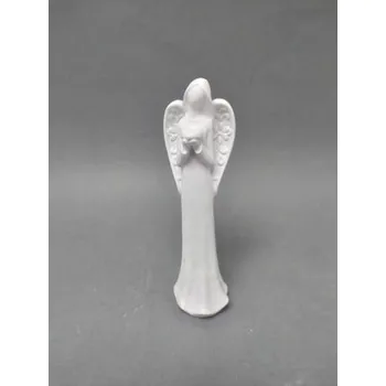 Vánoce Anděl bílý se srdcem 15cm