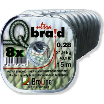 BRO-LINE Návazcová šňůrka Q BRAID Ultra 8 Průměr: 0,10mm Získejte slevu -5% za registraci v e-shopu