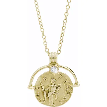 Módní doplněk JSB bijoux s.r.o. Zlatý ocelový náhrdelník stará mince s krystalem Swarovski Crystal