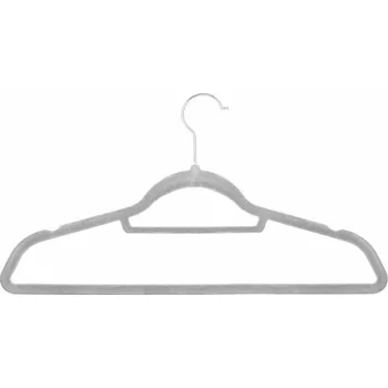 Ramínko Velurová ramínka 45 cm, šedá, 20ks SPRINGOS HG0063