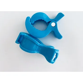 Klip na kočárek modrý tmavší