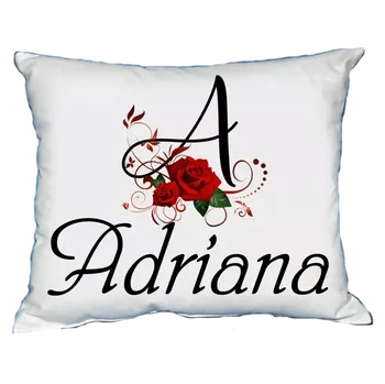 Dekorativní polštářek Polštář s dámským jménem ADRIANA Červený (polštářek dámské jméno )