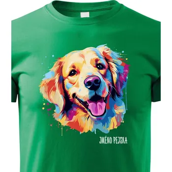 Chlapecké tričko Dětské tričko Retrívr, Barva Zelená, Velikost 158 cm/12 roků, Canvas Dětské tričko 2452