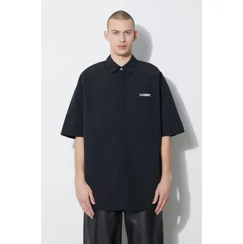 Pánská košile Košile Marcelo Burlon Logo Nylon Over Shirt, M, černá, 99X