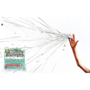 Party dekorace Konfetové ruční bílé stuhy 5m - 1ks