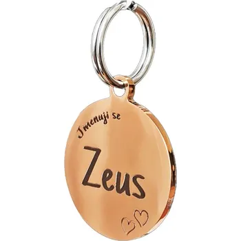psí známka u Psíka | Známka pro psa Love | 25*30mm Barva: Rose Gold