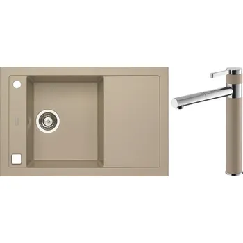 Alveus Set Formic 30 Granitový dřez s odkapem 760x500 mm + baterie Zina 02, pebble, SETA445