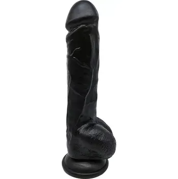 Dildo Velké černé dildo s přísavkou - 22,5 cm