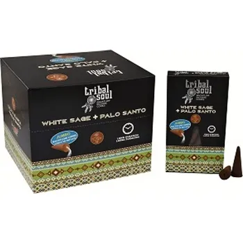 Čajovna Hari Darshan WHITE SAGE + PALO SANTO vonné kužílky tekoucí dým