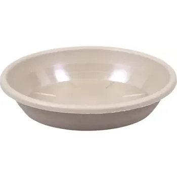 Podmiska Podmiska pod květník SAKURA MODERN plastová matná tmavě béžová d18cm NOHEL GARDEN 57758tb