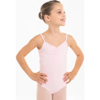 Cyklistické oblečení DOMYOS Dívčí baletní dres s tenkými ramínky 5 LET RŮŽOVÁ