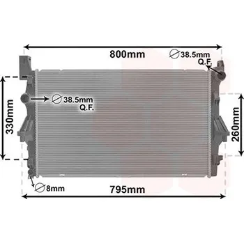 Motor automobilu chladic 1.6CDi [690*420*25]