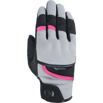 Moto rukavice Rukavice brisbane, oxford, dámské (šedá/růžová/černá, vel. xs)