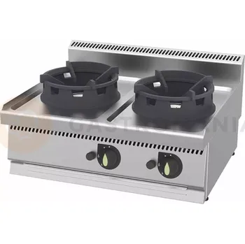 Plynová kartuše Plynový wok 2-hořákový, vařič wok nástolní, 21 kW, 800x700x290 mm | RESTO QUALITY, Linia 700, WC8070G